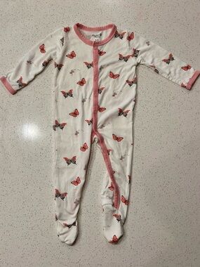 Kyte Baby 3-6M Butterfly Bamboo Footie Pajamas